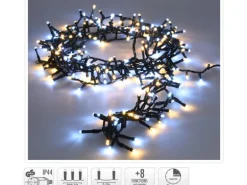 Lichterkette mit 400 LEDs 8 m Weiß