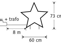 Luca Lighting Gartenstecker Stern 150 LED Classic Weiß
