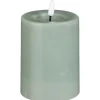 Luca Lighting Kerze Grün 10 cm x 7,5 cm LED mit Timer Warm Weiß