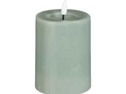 Luca Lighting Kerze Grün 10 cm x 7,5 cm LED mit Timer Warm Weiß