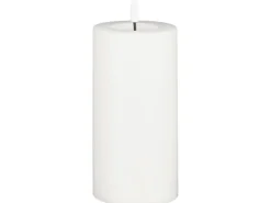 Luca Lighting Kerze Weiß 15 cm x 7,5 cm LED mit Timer Warm Weiß