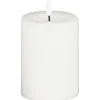 Luca Lighting Kerze Weiß 10 cm x 7,5 cm LED mit Timer Warm Weiß