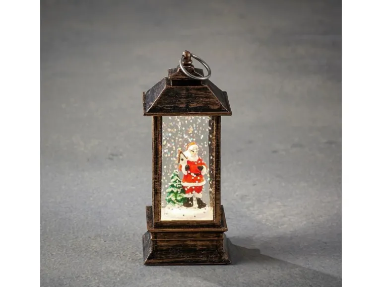 Luca Lighting Laterne Winterszenerie Antik Warm Weiß 3-fach Sortiert