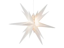 Lumineo LED-Dekostern 6 LEDs Warmweiß Ø 60 cm Weiß