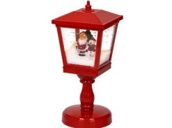 Lumineo LED-Laterne 4 LEDs Warmweiß 13,5 cm, x 13,5 cm x 32,5 cm Rot