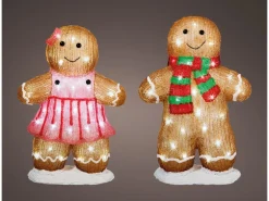 Lumineo LED-Weihnachtsfigur Lebkuchen 2-fach Sortiert 46 cm