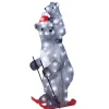 Lumineo Leuchtfigur Bär 100 LEDs Kaltweiß 28 cm x 29 cm x 69 cm Grau