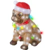 Lumineo Leuchtfigur Hund 100 LEDs Kaltweiß 34 cm x 24 cm x 42 cm Braun