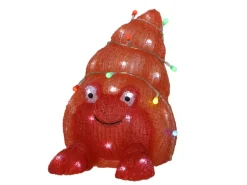 Lumineo Leuchtfigur Krabbe 50 LEDs Kaltweiß 24 cm x 21 cm x 28,3 cm Rot