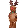 Lumineo Leuchtfigur Rentier 180 LEDs Kaltweiß 33 cm x 36 cm x 115 cm Braun