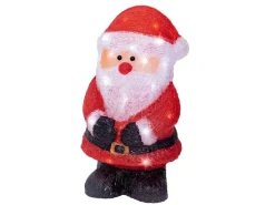 Lumineo Leuchtfigur Santa 40 LEDs Kaltweiß 19 cm x 20,5 cm x 38 cm Rot