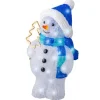 Lumineo Leuchtfigur Schneemann 95 LEDs 20,5 cm x 21,5 cm x 43,2 cm Weiß
