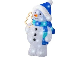 Lumineo Leuchtfigur Schneemann 95 LEDs 20,5 cm x 21,5 cm x 43,2 cm Weiß