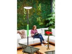 Lutec LED-Solar-Außenstehleuchte Poppy Anthrazit-Grün 190 x 47,5 x 45,5 cm