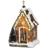 Luville Weihnachtsdorf Miniatur-Kapelle mit Maria 10 cm x 9,5 cm x 17 cm