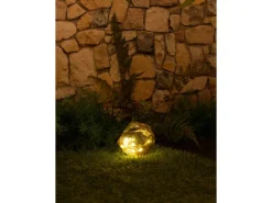 Luxform Dekoleuchte Solar aus Glas Felsoptik 1 Stück