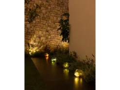 Luxform Dekoleuchte Solar aus Glas Felsoptik 1 Stück