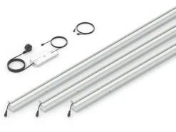 LyghtUp LED-Zaunbeleuchtung Set 3 x LED-Leiste 173,3 cm Netzteil Silber