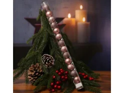 Marelida Christbaumkugel Weihnachtskugel Bruchfest Glänzend Matt Glitzernd Rosa 14 Stk