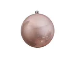 Marelida Christbaumkugel Weihnachtskugel Bruchfest 14cm Glänzend Für Außen Puderrosa