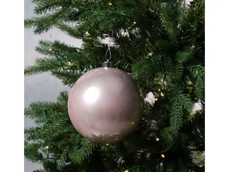 Marelida Christbaumkugel Weihnachtskugel Bruchfest 14cm Glänzend Für Außen Puderrosa