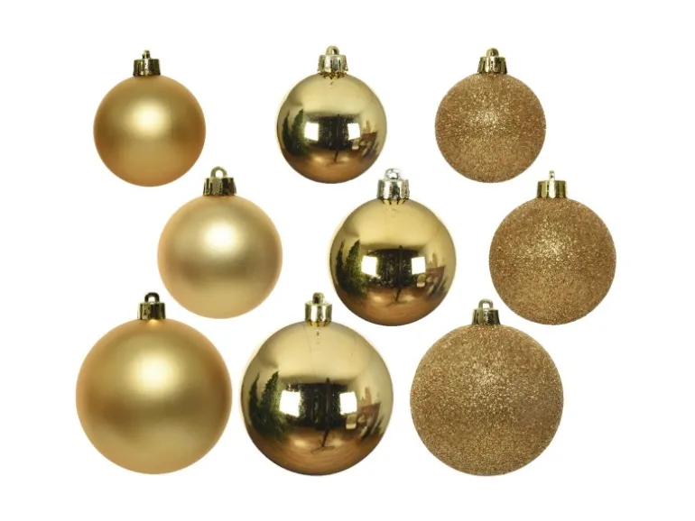 Marelida Christbaumkugel Weihnachtskugel Bruchfest Glänzend Matt Glitzernd Gold 26er