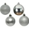 Marelida Christbaumkugeln Weihnachtskugeln Baumschmuck Bruchfest 6cm Silber 30Stück