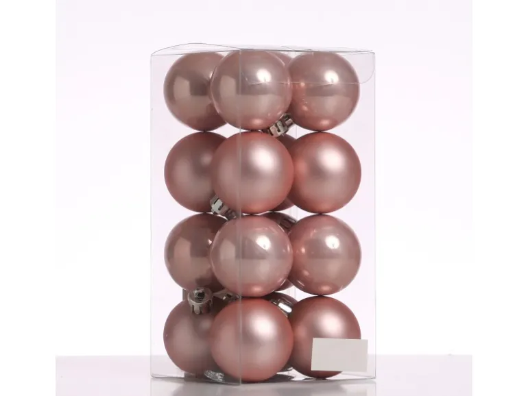 Marelida Christbaumkugeln Weihnachtskugeln Christbaumschmuck Kunststoff 4cm Rosa 16St