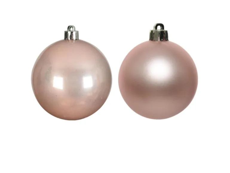 Marelida Christbaumkugeln Weihnachtskugeln Christbaumschmuck Kunststoff Rosa 10cm 4St