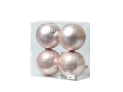 Marelida Christbaumkugeln Weihnachtskugeln Christbaumschmuck Kunststoff Rosa 10cm 4St