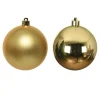 Marelida Christbaumkugeln Weihnachtskugeln Christbaumschmuck Kunststoff 4cm Gold 16St