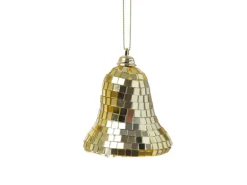 Marelida Christbaumschmuck Glocke Weihnachtsbaumschmuck Im Discokugel Look Gold