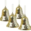 Marelida Christbaumschmuck Glocken Weihnachtsbaumschmuck Im Discokugel Look Gold 4St