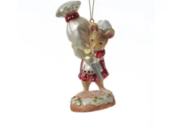 Marelida Christbaumschmuck Maus Mit Spritzbeutel Süß Weihnachtsbäckerei Glas H  14cm