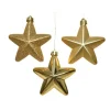 Marelida Christbaumschmuck Sterne Weihnachtsbaumschmuck Bruchfest Gold 6St Kunststoff