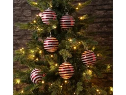 Marelida Christbaumschmuck Discokugel Spiegelkugel Weihnachtskugel Baumkugel 8cm 6er Set