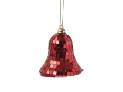 Marelida Christbaumschmuck Glocke Weihnachtsbaumschmuck Im Discokugel Look Rot