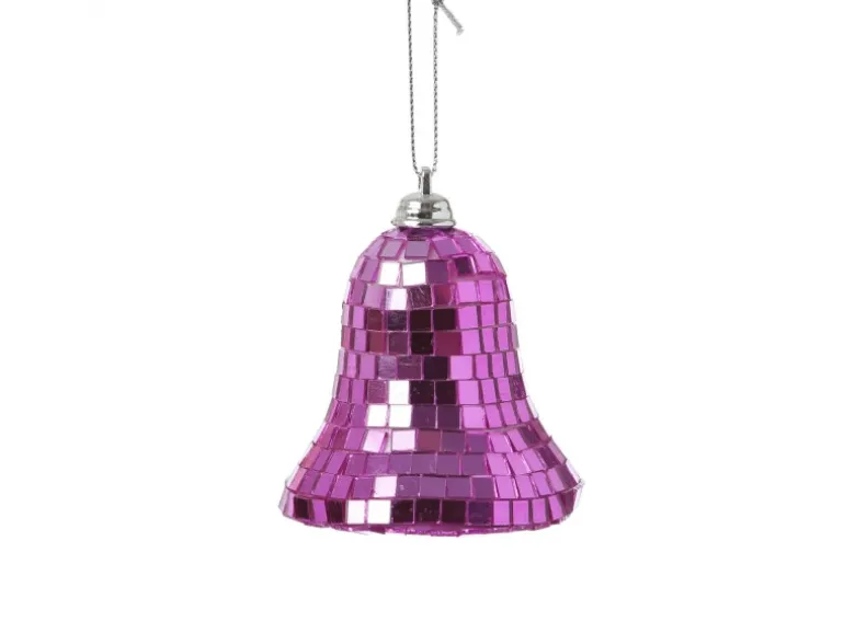 Marelida Christbaumschmuck Glocke Weihnachtsbaumschmuck Im Discokugel Look Pink
