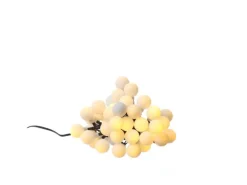 Marelida LED Deko Lichterkette Berry Cherry 40 Weiße Kugeln Bälle 8 Modi 6m Innen Außen