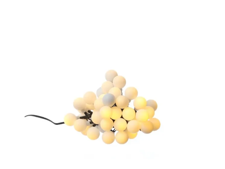 Marelida LED Deko Lichterkette Berry Cherry 40 Weiße Kugeln Bälle 8 Modi 6m Innen Außen