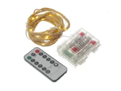 Marelida LED Lichterkette Seil Deko Jute Tau Kordel 2m Timer 8 Funktionen Für Innen Außen