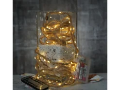 Marelida LED Lichterkette Seil Deko Jute Tau Kordel 10m Timer 8 Funktionen Innen Außen