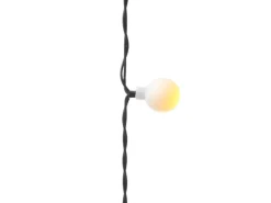 Marelida LED Solar Lichterkette Berry Cherry 30 Weiße Kugeln Bälle 8 Modi 4,5m Sensor