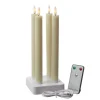 Marelida LED Stabkerzen LISA Tafelkerzen Dinnerkerzen Wiederaufladbar Creme 4er Set