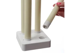 Marelida LED Stabkerzen LISA Tafelkerzen Dinnerkerzen Wiederaufladbar Creme 4er Set