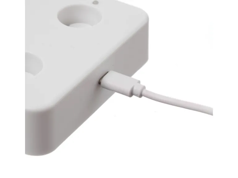 Marelida LED Stabkerzen LISA Tafelkerzen Dinnerkerzen Wiederaufladbar Grau 4er Set