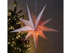 Marelida Papierstern Emma Weihnachtsstern Faltstern Leuchtstern D  58cm Inkl Kabel Weiß