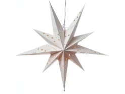 Marelida Papierstern Emma Weihnachtsstern Faltstern Leuchtstern D  58cm Inkl Kabel Weiß
