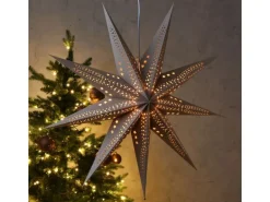 Marelida Papierstern Sara Weihnachtsstern Faltstern Leuchtstern D  69cm Inkl Kabel Braun