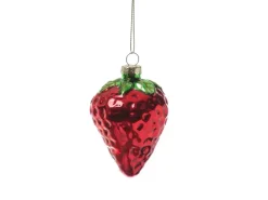 Marelida Weihnachtsbaumschmuck Ananas Erdbeere Glas Christbaumschmuck Obst Frucht